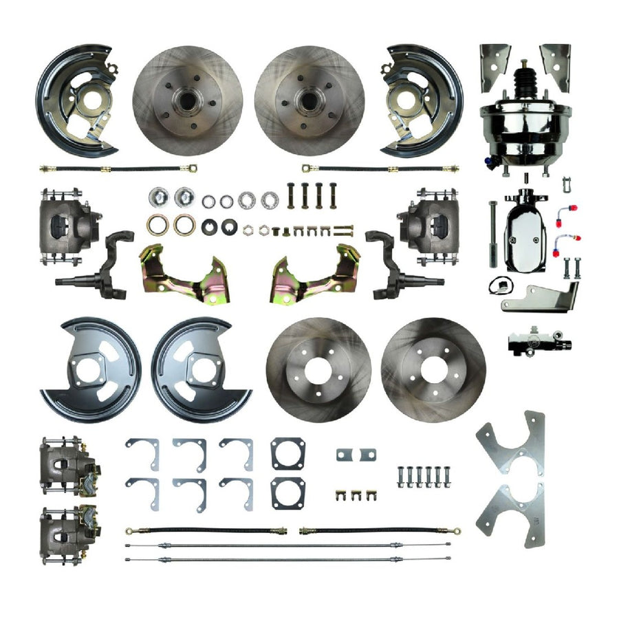 The Right Stuff 1967 GM F-Body Non-Staggered 4 Wheel Power Disc Brake Conversion - AFXDC42CX - (AFXDC42CX)