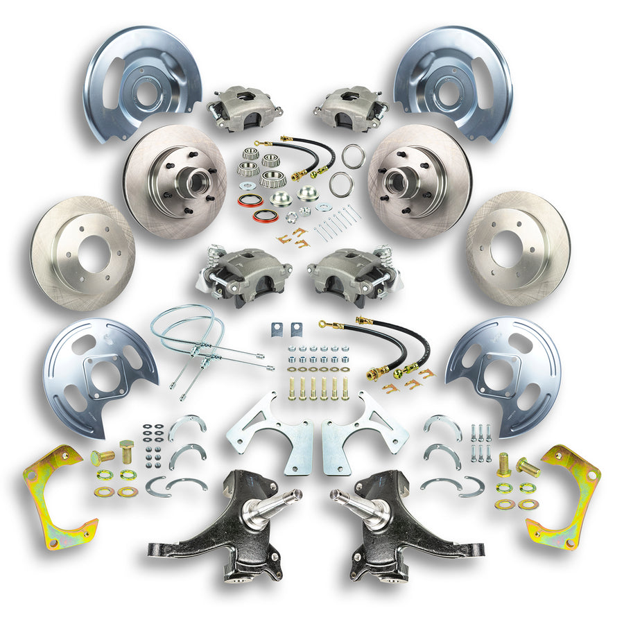 The Right Stuff 63-70 GM Truck/Suburban, 2WD, 2" Drop, "At The Wheel" Disc Brake Conversion - (TWK6346D)
