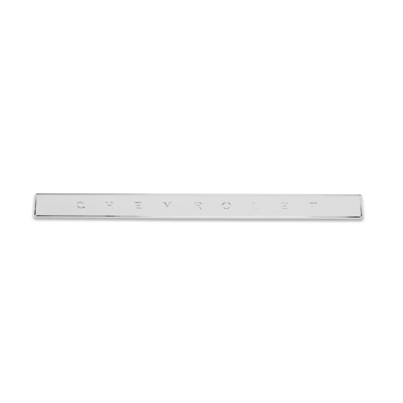 Trim Parts Trim Parts - 1964-66 Chevy Truck Glove Box Door Chrome “Chevrolet” Emblem, Each - (9340A)