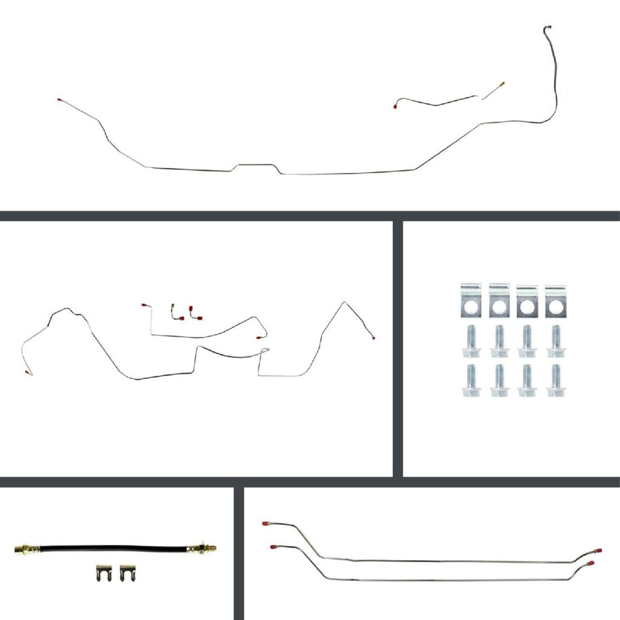 The Right Stuff 1964-65 GM A-Body, Pre-Bent Power Front Disc Brake Conversion Line Kit - (AOP64H2)