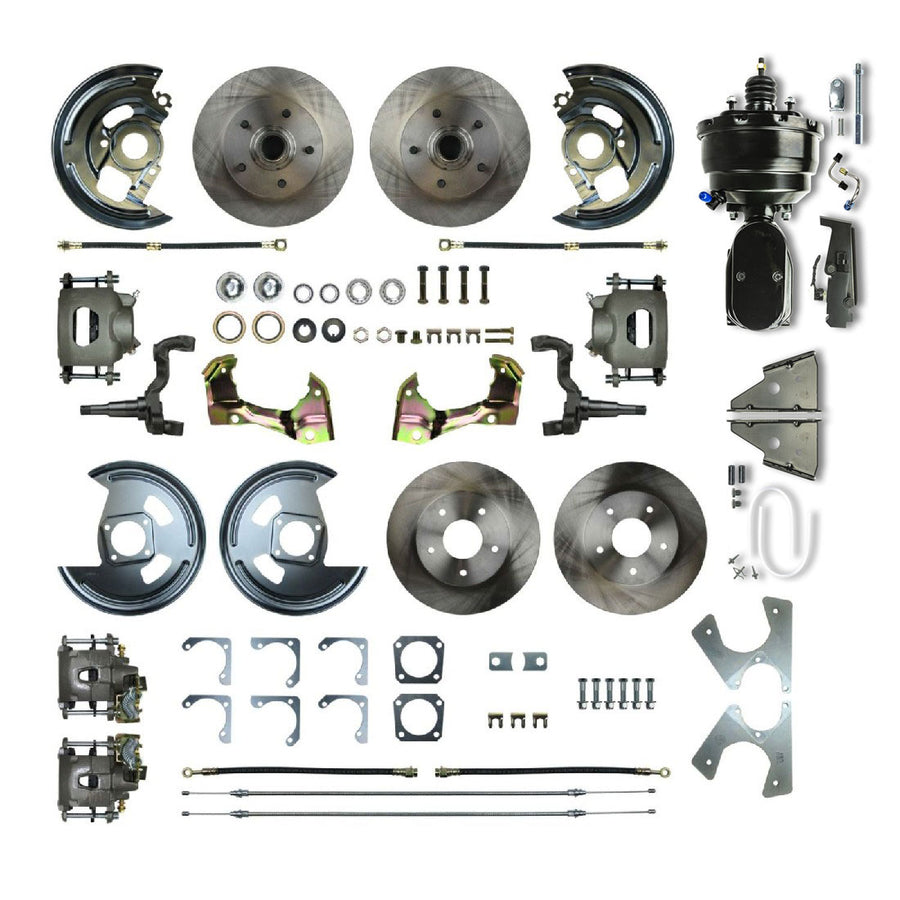 The Right Stuff 1967-1972 Chevelle/GM A-Body, Power 8" Booster, 4-Wheel Disc Brake Conversion - (AFXDC46CY)