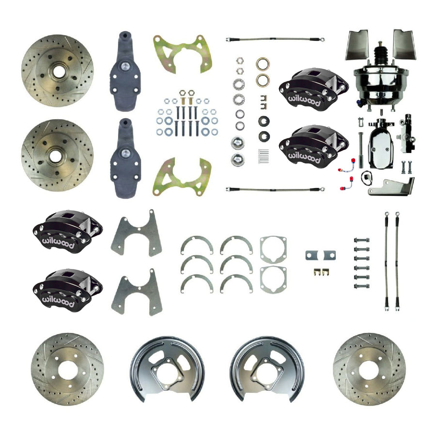 The Right Stuff 1965-70 Impala, 2"Drop, 8"Booster, Performance 4-Wheel Disc Brake Conversion Kit - (FSC664DCDSX)