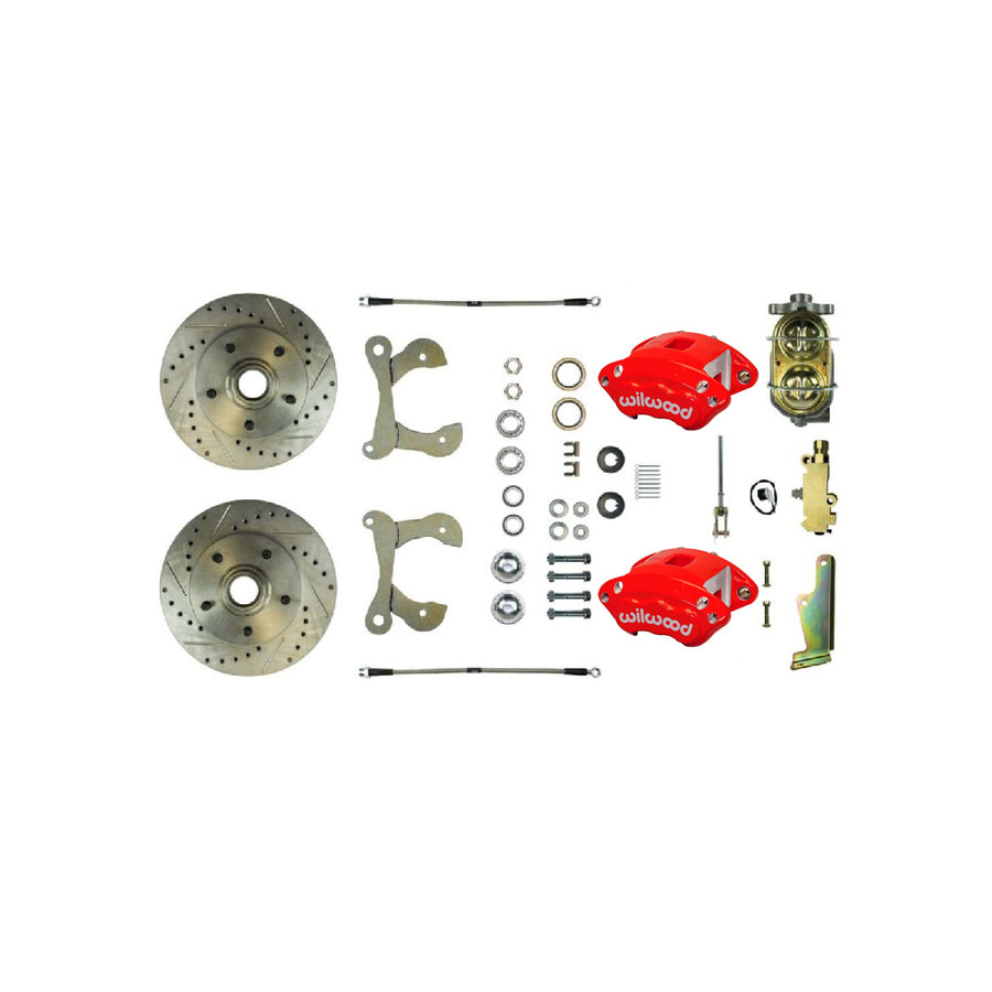 The Right Stuff 1955-64 Chevrolet Bel Air/Impala, 4-Wheel Manual Disc Brake Conversion Kit - (FSC56SDCZ)