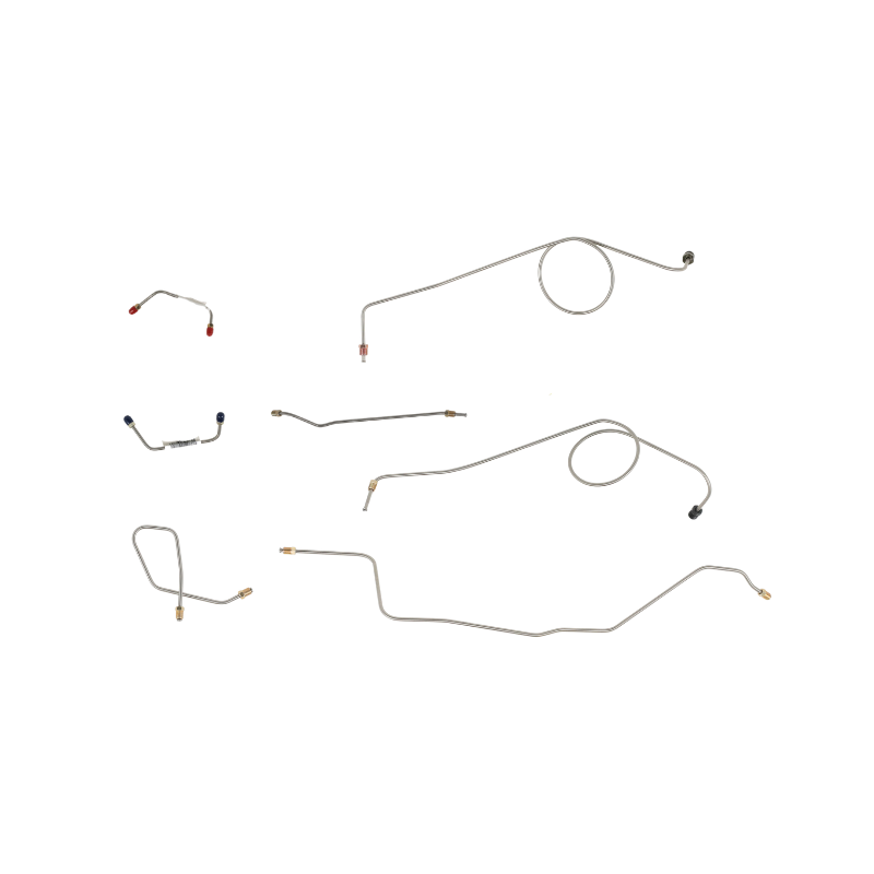 The Right Stuff 1971-75 Ford Bronco, Pre-Bent Stainless Steel Front Brake Line Kit - (TKT4702S)