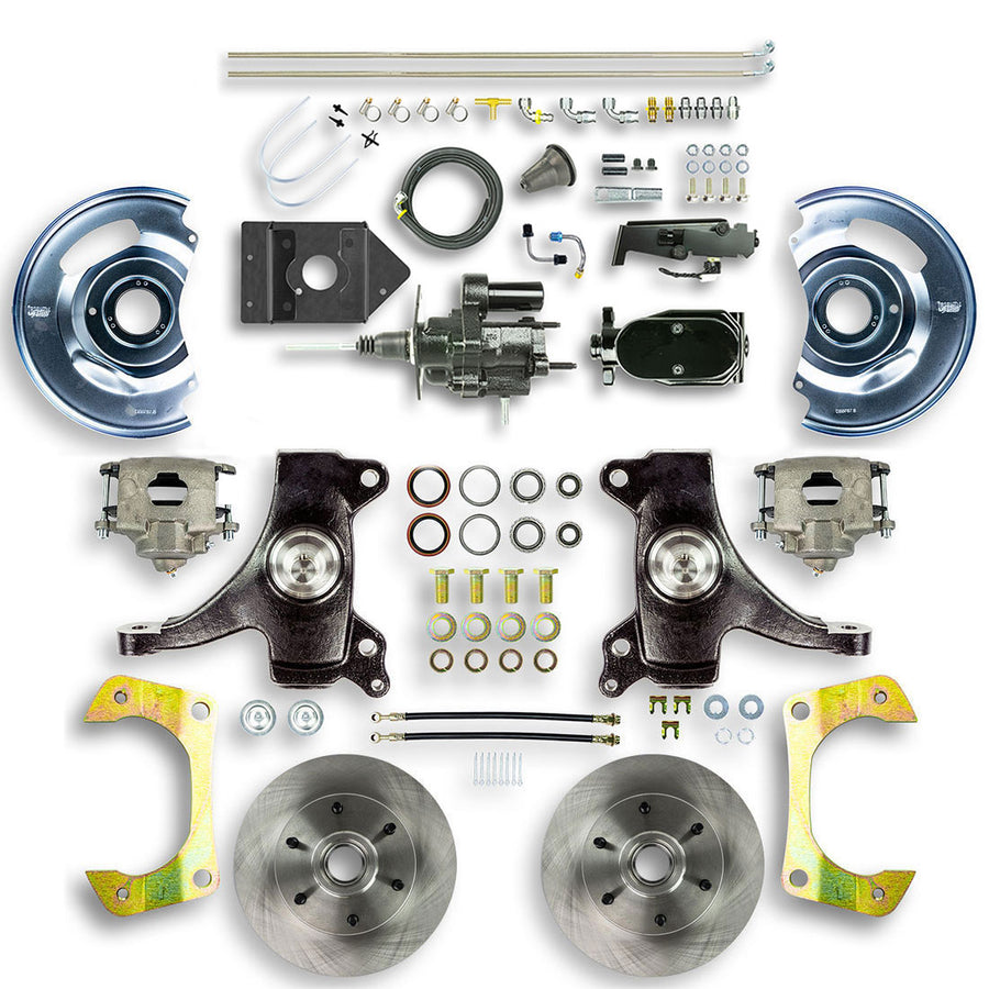 The Right Stuff 1960-62 Chevrolet/GMC Truck/Suburban 2" Drop, Black Hydraulic Brake Assist Front Disc Conv - (THB6016DY)