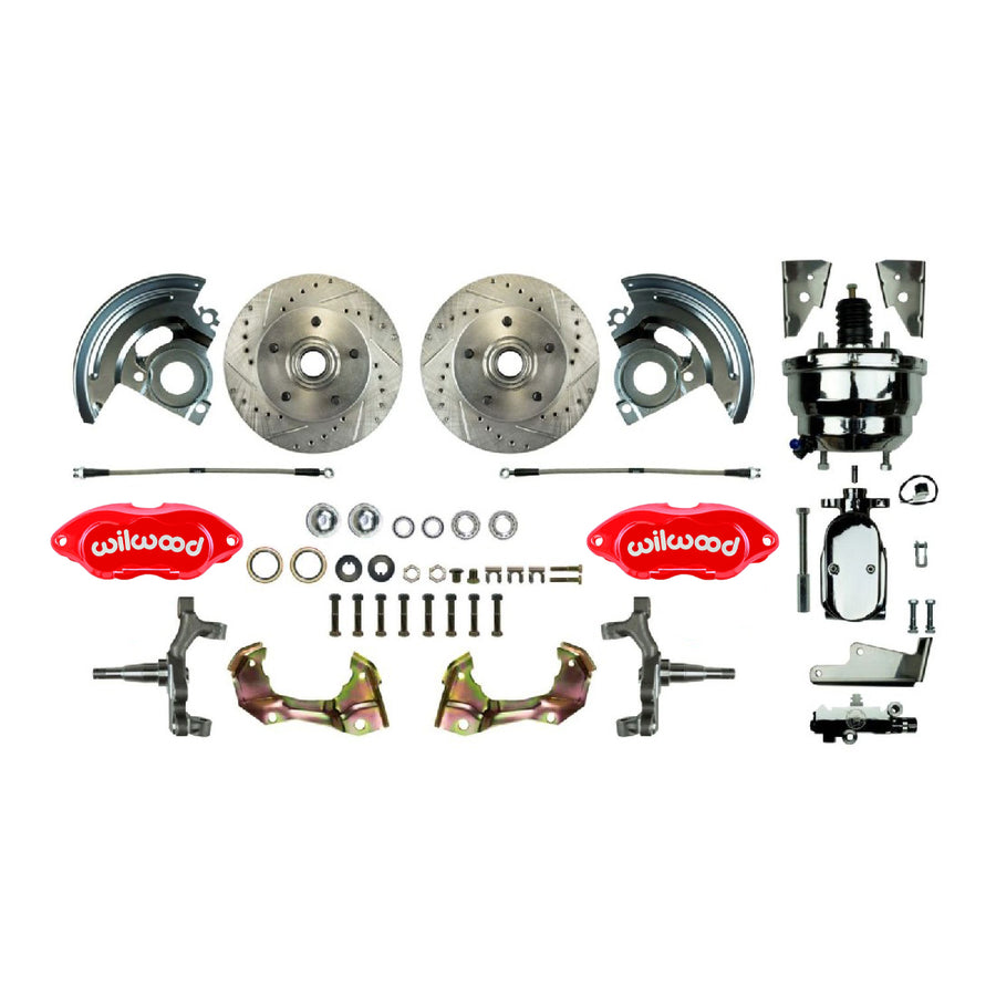 The Right Stuff 1964-1974 GM A/F/X Body, 2" Drop, Front Power Disc Brake Conversion Kit - (AFXDC32DZX)