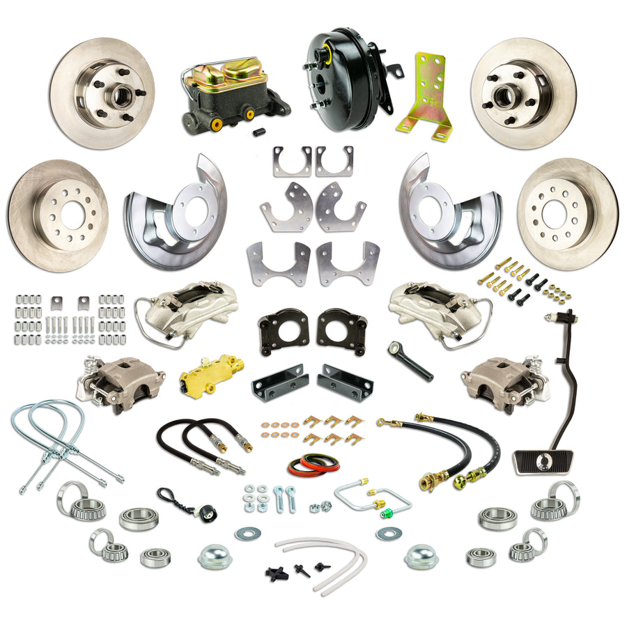 The Right Stuff 1967-69 Ford Power 4 Wheel Disc Conversion Kit, with Large Ford 9" Rear End - (ZDC6748)