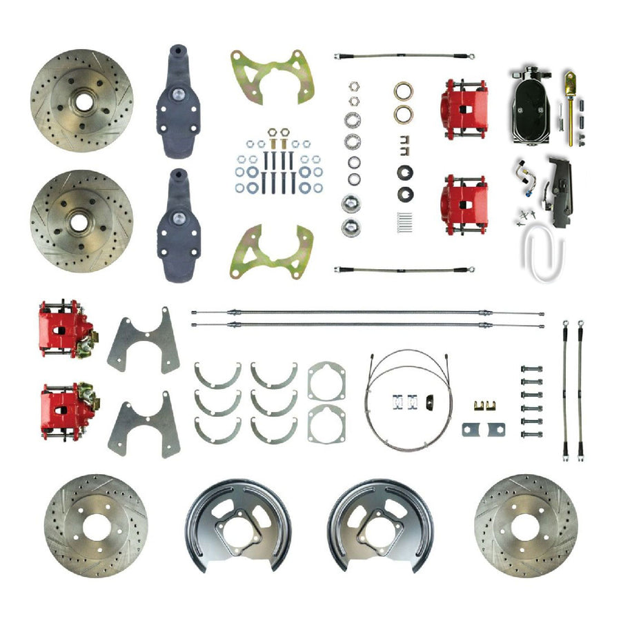 The Right Stuff 1959-64 Chevrolet Impala, 2" Drop, Manual 4-Wheel Disc Brake Conversion Kit - (FSC594SDDZY)