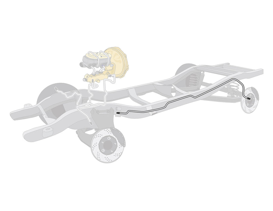 The Right Stuff 1974-80 Chevrolet K10/15 Truck, Pre-Bent OE Steel Front To Rear Brake Line - (TIN7401)