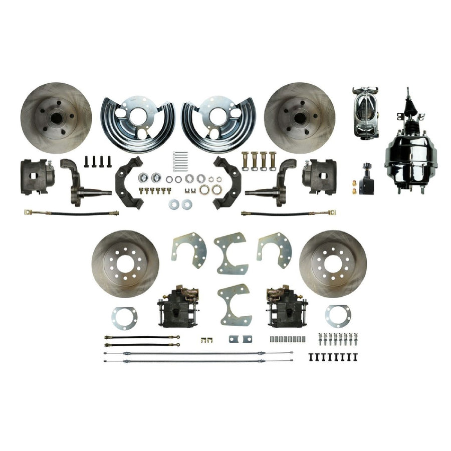 The Right Stuff 1965-72 Mopar B/E-Body, 8" Booster, 4-Wheel Power Disc Brake Conversion Kit - (MDC42DCX)