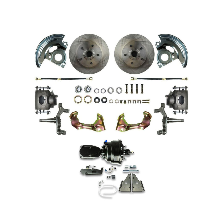 The Right Stuff 67-74 GM F/X-Body, Power 8" Booster, 2" Drop, Front Disc Brake Conversion Kit - (AFXDC02DY)