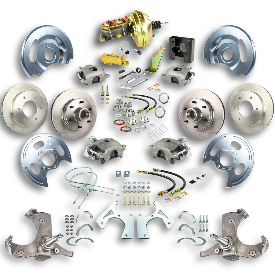 The Right Stuff 63-66 GM C10/C15 Truck/Suburban W/2WD, Power 4-Wheel Disc Brake Conversion Kit 6x5.5 Bolt Pattern - (TDC6356)