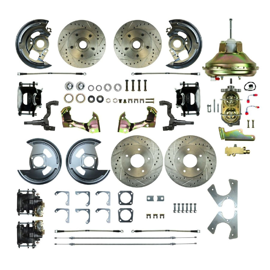 The Right Stuff 1967-1972 Chevelle/GM A-Body, Power 11" Booster, 4-Wheel Disc Brake Conversion - (AFXDC46CS)