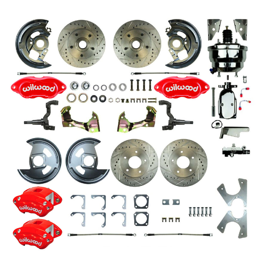 The Right Stuff 64-72 GM A-Body, Power 8" Booster, 4-Wheel Disc Brake Conversion Kit - (AFXDC21CZX)