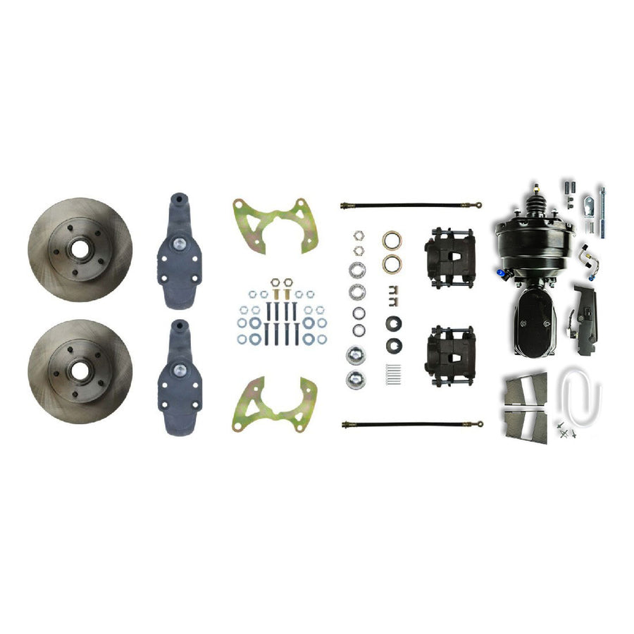 The Right Stuff 1959-64 Impala, 2"Drop, 8" Black Booster, Power Front Disc Brake Conversion Kit - (FSC59DCDY)