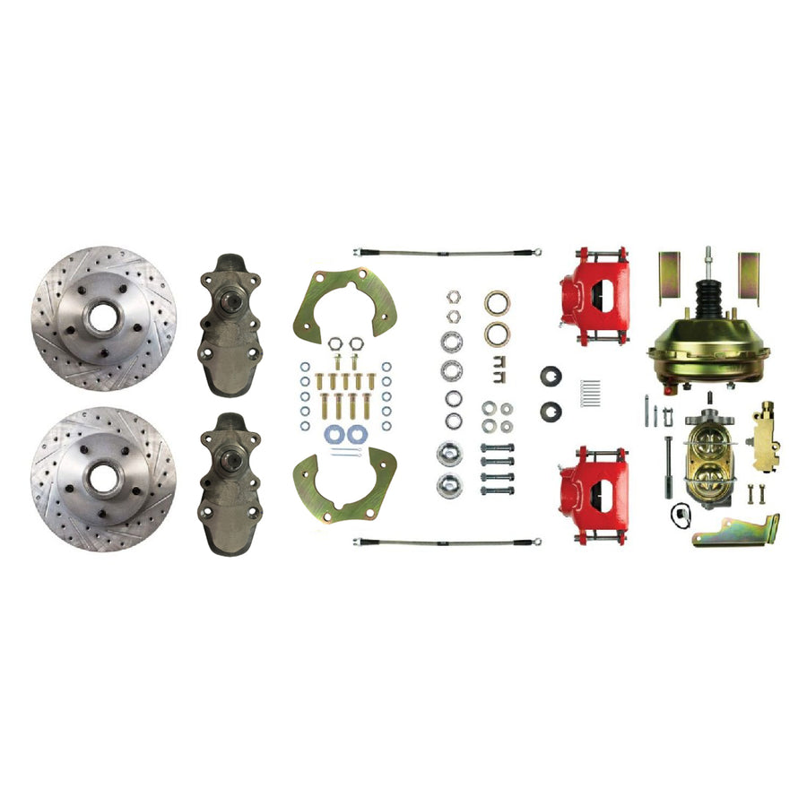 The Right Stuff 1955-57 Chevrolet Bel Air, 9" Booster 2" Drop Power Front Disc Brake Conversion - (FSC55DCDZ)