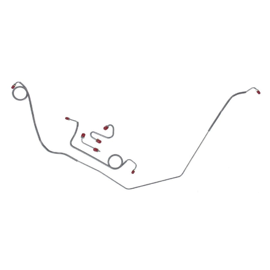 The Right Stuff 1969 Pontiac Firebird, Pre-Bent OE Steel Power Front Drum Brake Line Kit - (FKT6904)