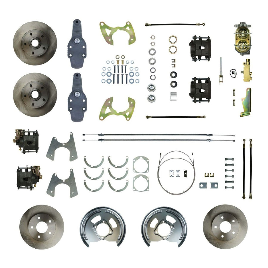 The Right Stuff 1959-64 Chevrolet Impala, 2" Drop, Manual 4-Wheel Disc Brake Conversion Kit - (FSC594SDD)