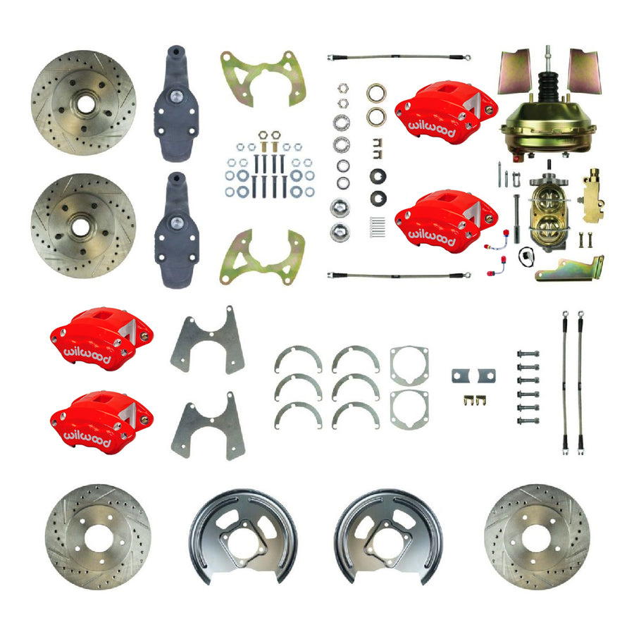 The Right Stuff 1965-70 Impala, 2"Drop, 9"Booster, Performance 4-Wheel Disc Brake Conversion Kit - (FSC664DCDZ)