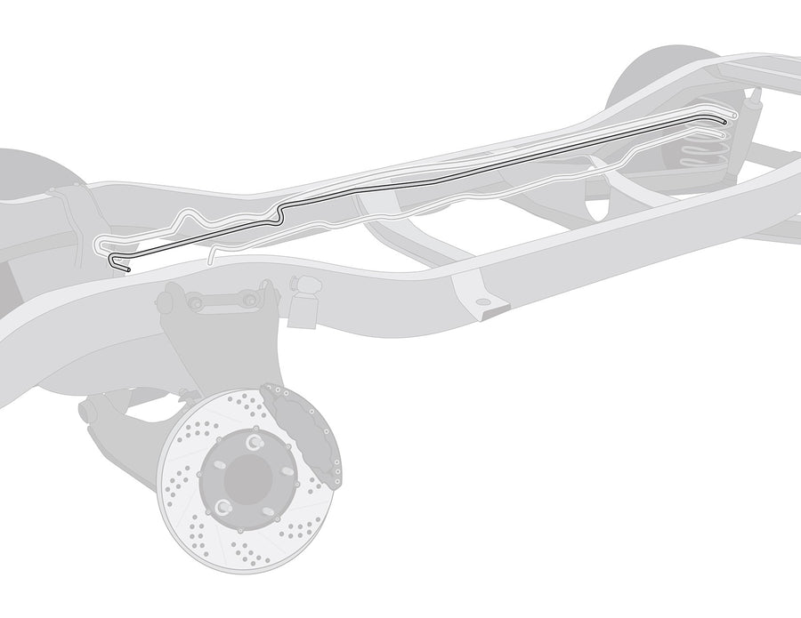 The Right Stuff 1976-81 Jeep CJ-7, Pre-Bent Stainless Steel Front To Rear Fuel Return Line - (OGL8002S)