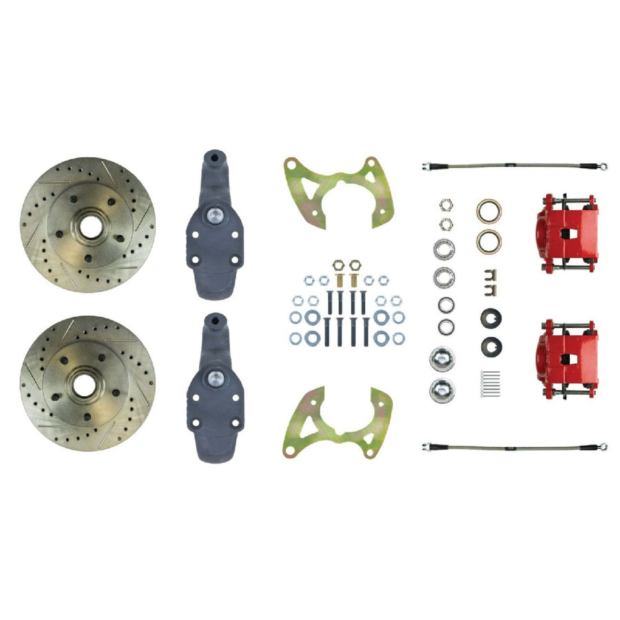 The Right Stuff 1958 Chevrolet Impala, 2" Drop, "At The Wheel" Front Disc Brake Conversion Kit - (FSC58WKDZ)