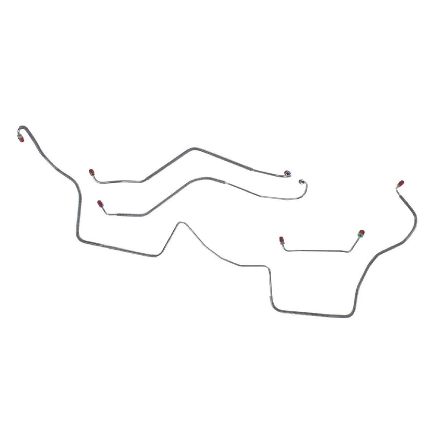 The Right Stuff 1967 GTO/LeMans W/RA & HO, Pre-Bent OE Steel Power Front Drum Brake Line Kit - (AKT6707)