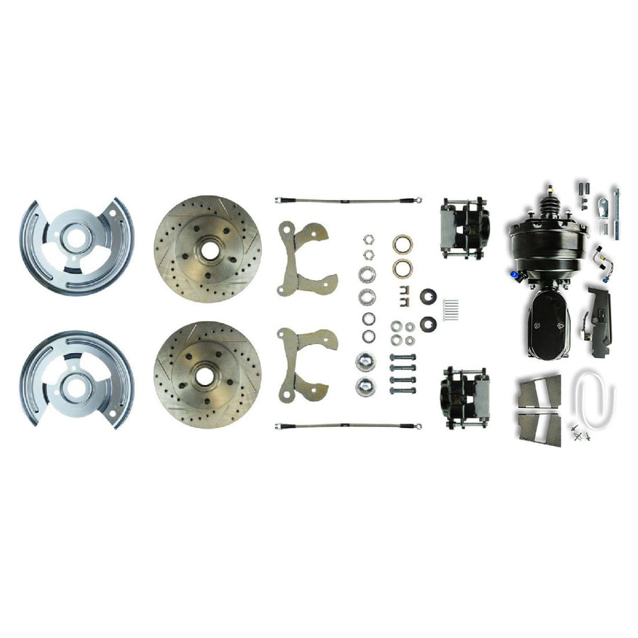 The Right Stuff 1959-64 Impala, 8" Dual Booster, Power Front Disc Brake Conversion Kit - (FSC59DCCSY)
