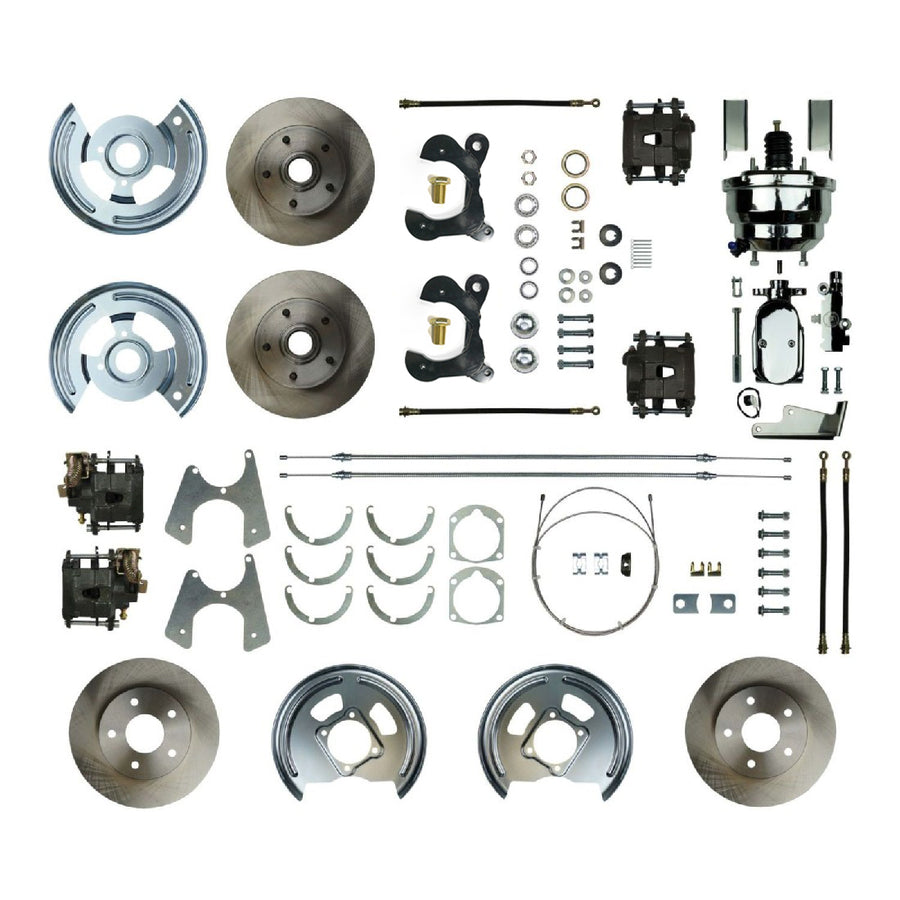 The Right Stuff 1955-57 Chevrolet BelAir/Nomad, Power 8" Booster 4-Wheel Disc Brake Conversion - (FSC554DCCX)