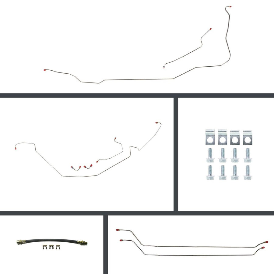The Right Stuff 1964-67 Chevelle Convt, OE Steel Front Manual Disc Conversion Brake Line Kit - (COM64C2)