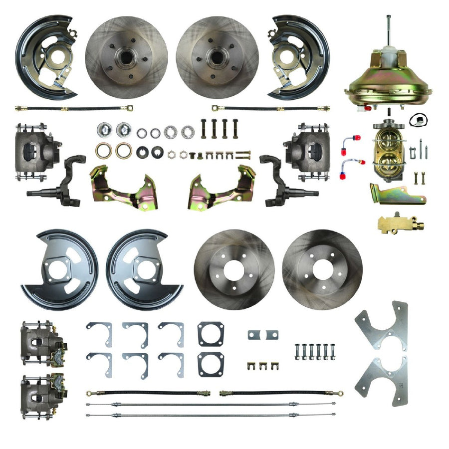 The Right Stuff 1967 GM F-Body Non-Staggered 4 Wheel Power Disc Brake Conversion - AFXDC42C - (AFXDC42C)