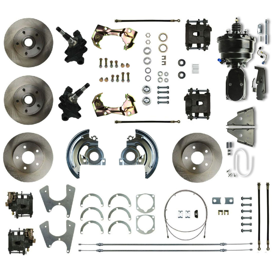 The Right Stuff 1967-1972 GM A-Body, Power 8" Booster, 2" Drop, 4-Wheel Disc Brake Conversion - (AFXDC46DY)