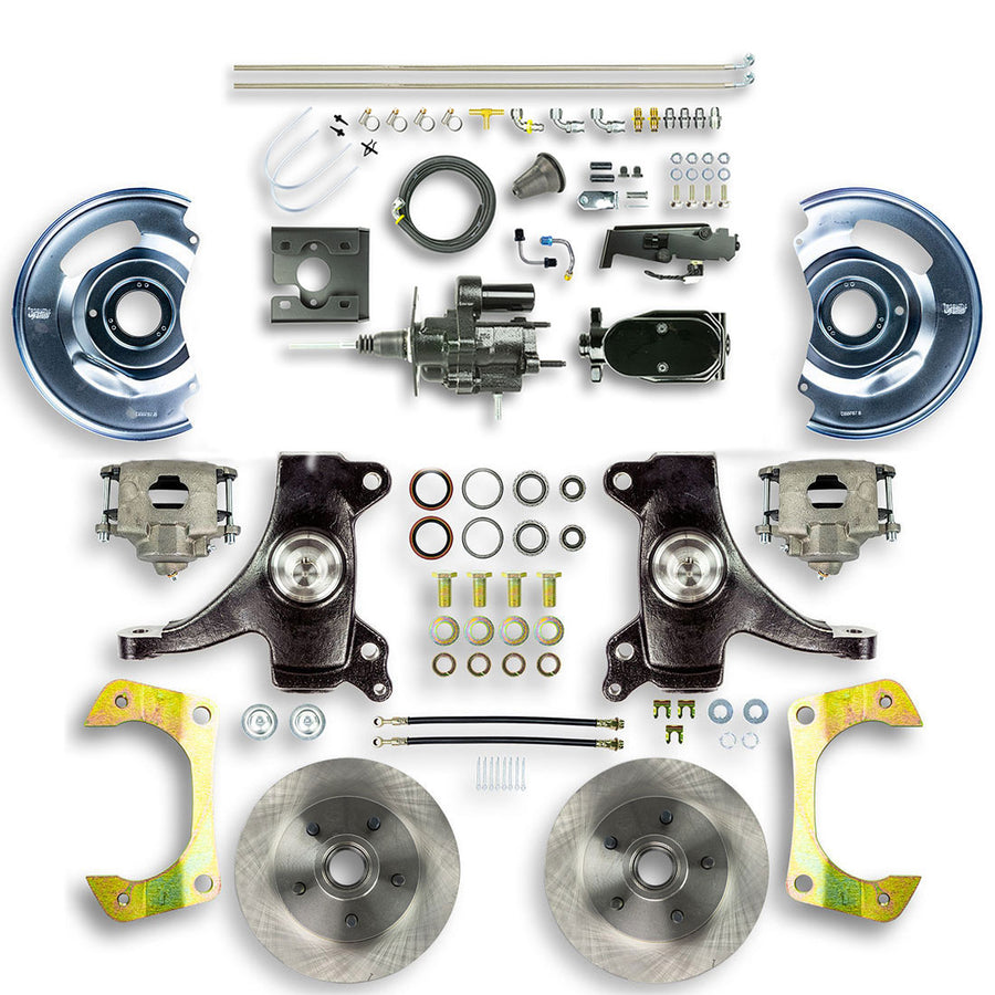 The Right Stuff 1967-70 GM C10/C15 Truck/Suburban 2" Drop, Black Power Hydraulic Brake Assist Disc Conv - (THB6725DY)