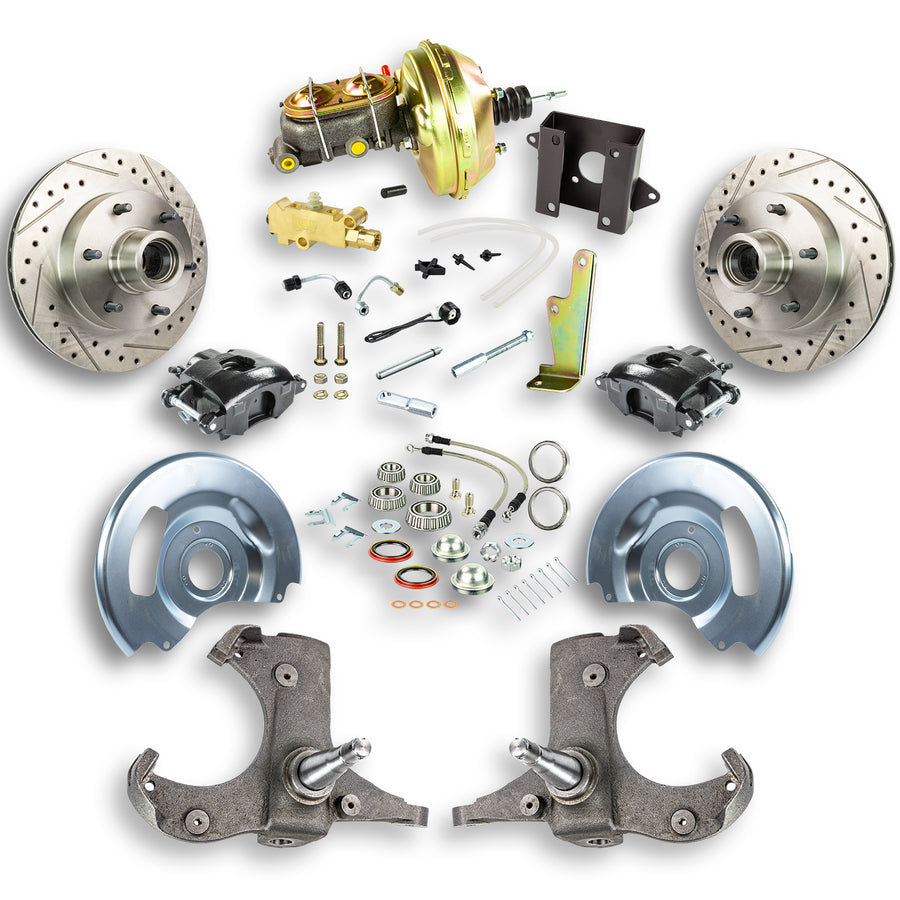 The Right Stuff 60-62 Chevrolet/GMC Truck/Suburban, Pwr Front Disc Brake Kit w/Black Calipers 6x5.5 Bolt Pattern - (TDC6016B)