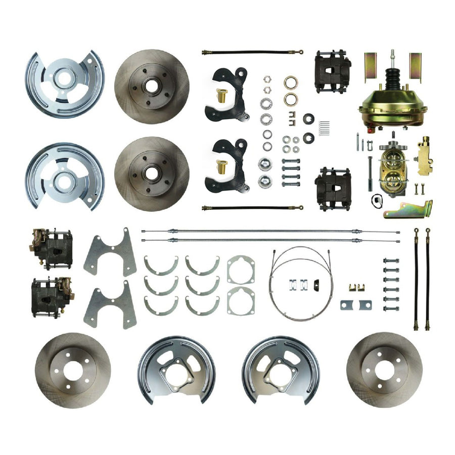 The Right Stuff 1955-57 Chevrolet Bel Air/Nomad, Power 9" Booster 4-Wheel Disc Brake Conversion - (FSC554DCC)