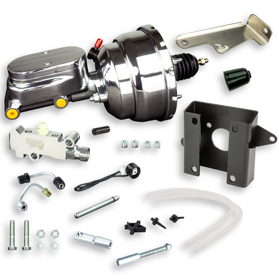 The Right Stuff 60-62 GM & GMC C/K Truck, 8" Chrome Booster Master Combination Kit Disc/Disc - (J86010572)