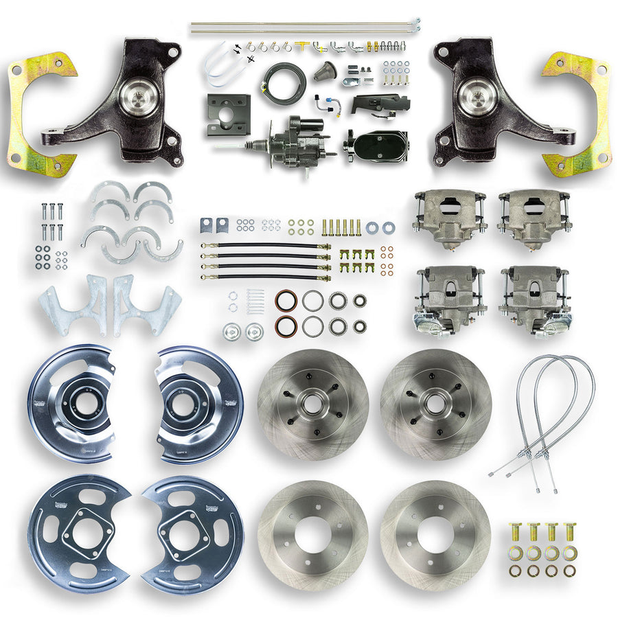 The Right Stuff 1967-70 GM C10/C15 Truck/Suburban 2" Drop, Black Hydraulic Brake Assist 4-Wheel Disc Conv - (THB6756DY)