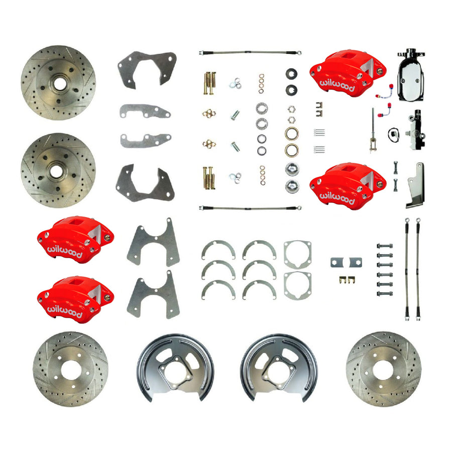 The Right Stuff 1965-68 Chevrolet Impala, Performance 4-Wheel Manual Disc Brake Conversion Kit - (FSC664SDCZX)