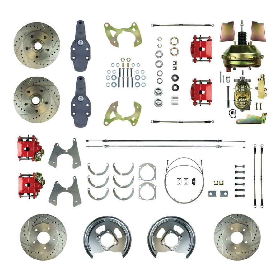 The Right Stuff 1958-64 Impala, 2" Drop, 9" Booster, Power 4-Wheel Disc Brake Conversion Kit - (FSC594DCDZ)