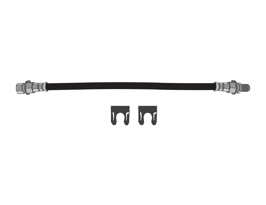 The Right Stuff 1964-65 Chevelle/GM A-Body, Braided Stainless Steel Rear Brake Flex Hoses - (FH17S)