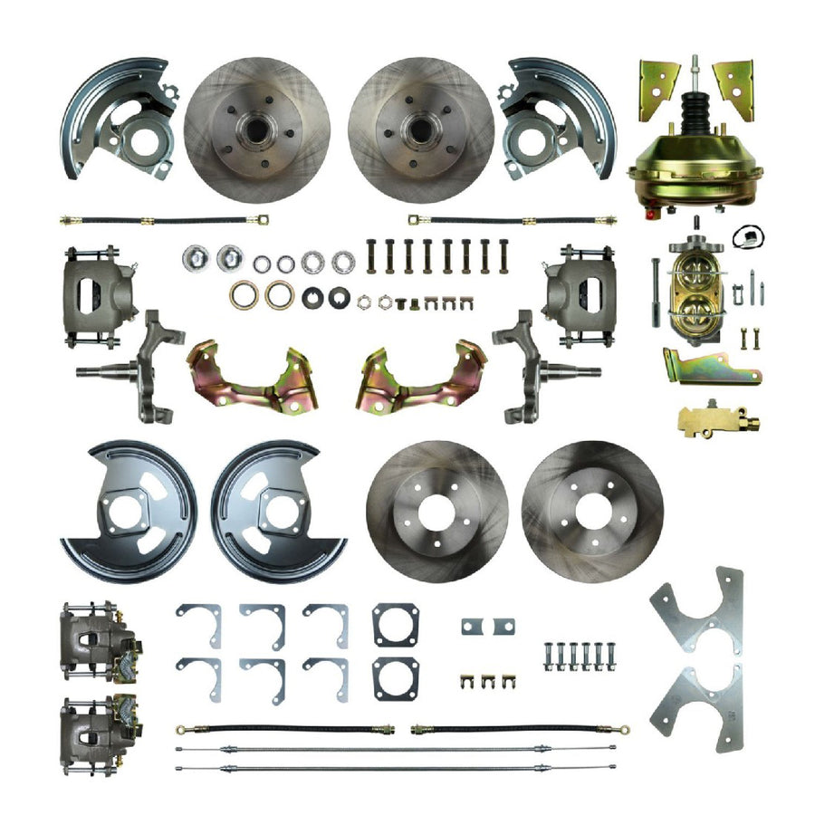 The Right Stuff 64-72 GM A-Body, Power 9" Booster, 2" Drop, 4-Wheel Disc Brake Conversion Kit - (AFXDC41D)