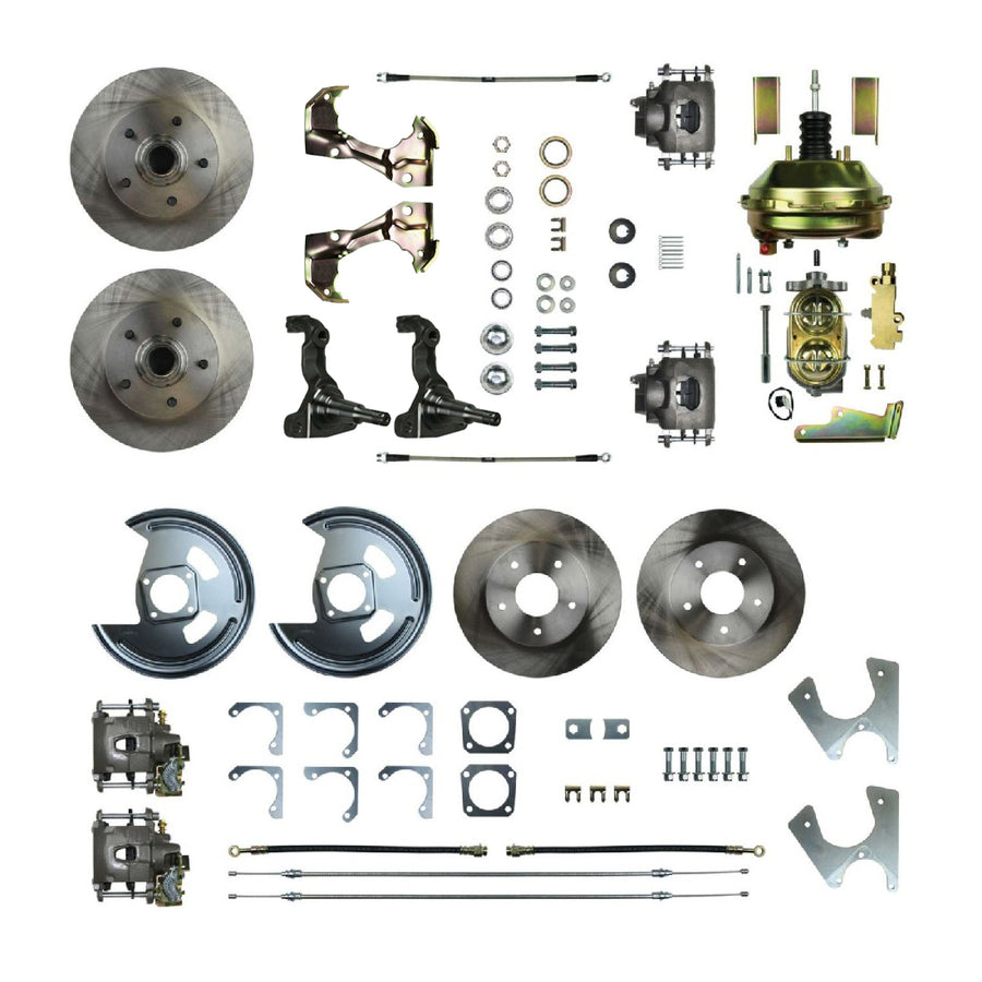 The Right Stuff 1967-1972 Chevelle/GM A-Body, Power 11" Booster, 4-Wheel Disc Brake Conversion - (AFXDC46C)