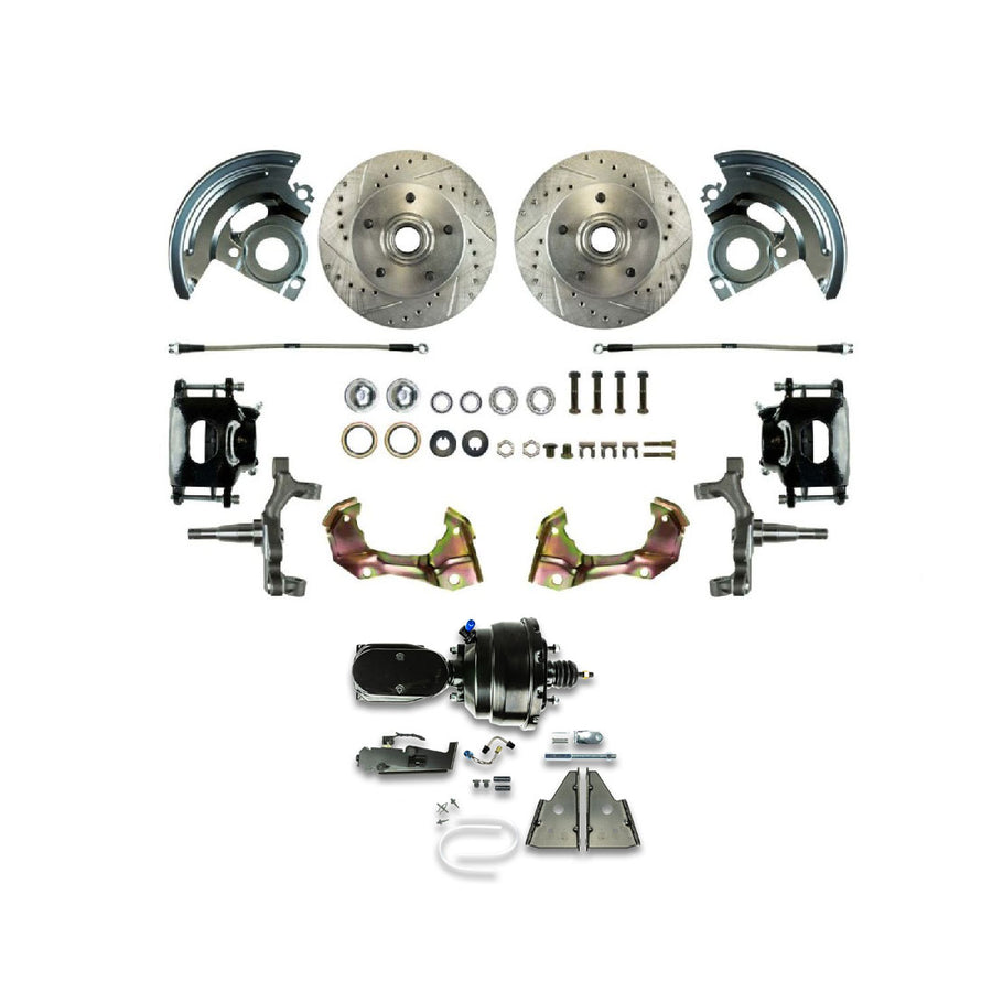 The Right Stuff 64-72 Chevelle/GM A-Body, Power 8" Booster, 2" Drop Front Disc Brake Conversion - (AFXDC01DSY)