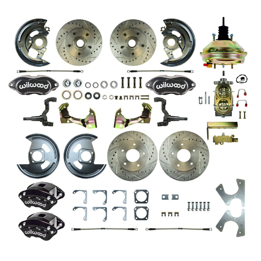 The Right Stuff 62-67 Chevy II, Power 9" Booster, 4-Wheel Disc Brake Conversion Kit - AFXDC23CS - (AFXDC23CS)