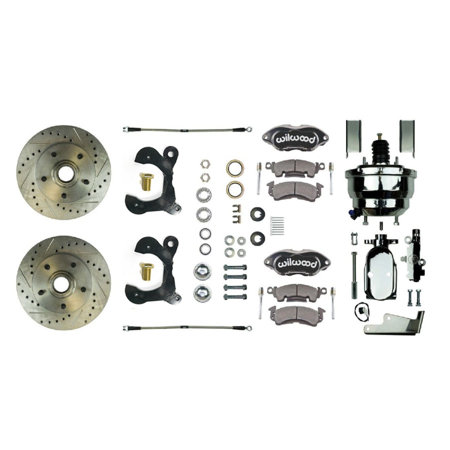 The Right Stuff 1955-58 Chevrolet Bel Air/Impala, Front Wheel Power Disc Brake Conversion Kit - (FSC56DCCSX)