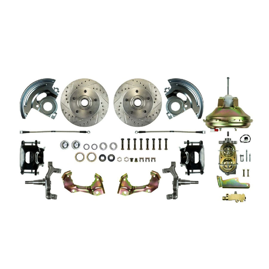 The Right Stuff 67-72 Chevelle/GM A-Body, Power 11" Booster 2" Drop Front Disc Brake Conversion - (AFXDC06DS)