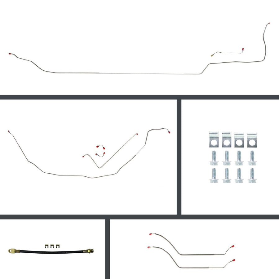 The Right Stuff 1969 Chevelle Convt, OE Steel 4-Wheel Manual Disc Conversion Brake Line Kit - (COM69C4)
