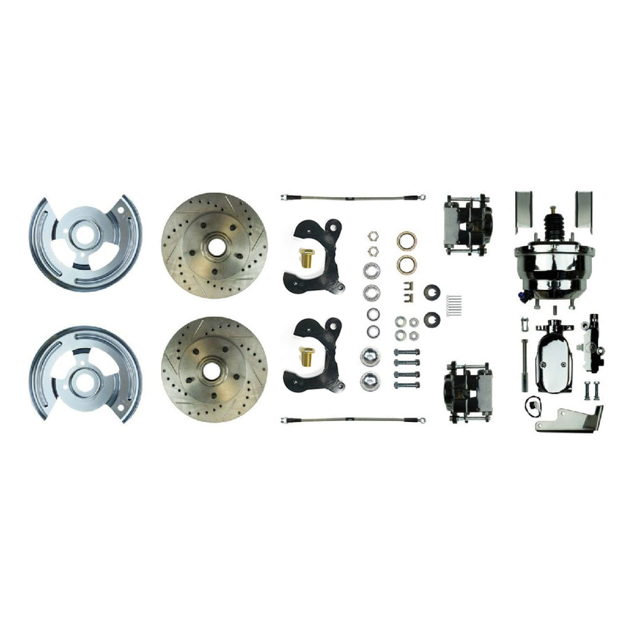 The Right Stuff 1955-57 Chevrolet Bel Air, 8" Dual Booster, Power Front Disc Brake Conversion - (FSC55DCCSX)