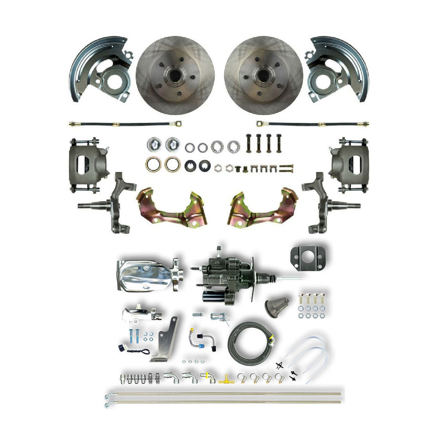 The Right Stuff 64-72 Chevelle/GM A-Body, Hydraulic Brake Assist, 2" Drop Front Disc Brake Conversion - (AFXHB01DX)
