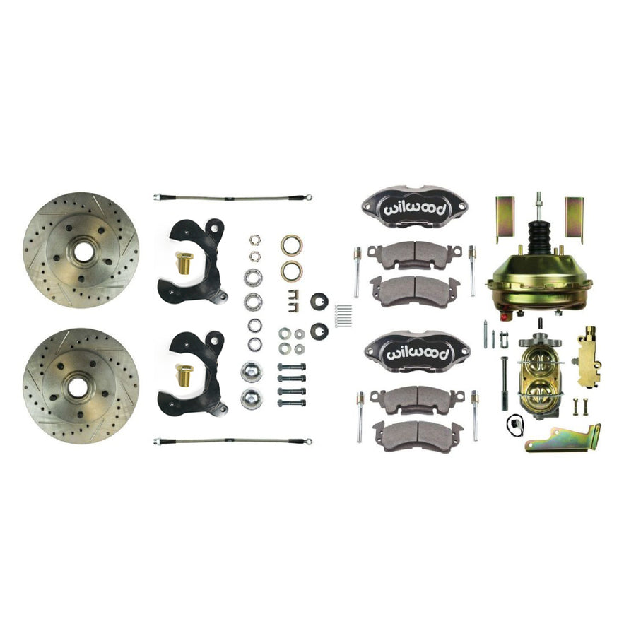 The Right Stuff 1955-58 Chevrolet Bel Air/Impala, Front Wheel Power Disc Brake Conversion Kit - (FSC56DCCS)