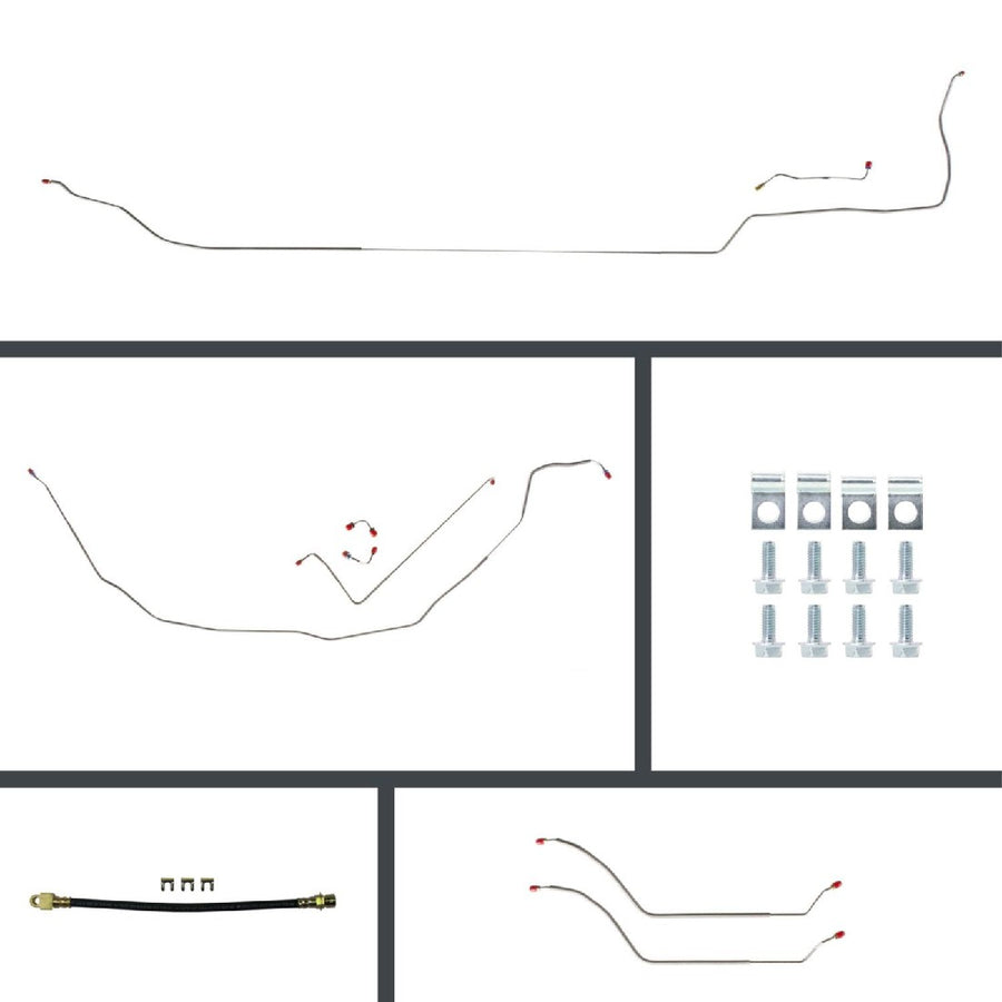 The Right Stuff 1968 Chevelle Convt, OE Steel 4-Wheel Manual Disc Conversion Brake Line Kit - (COM68C4)